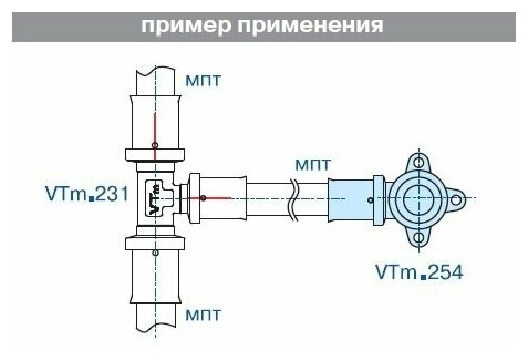 Водорозетка VALTEC VTm.254.N.002005 20x3/4" пресс – резьба 2 шт. - фото №4