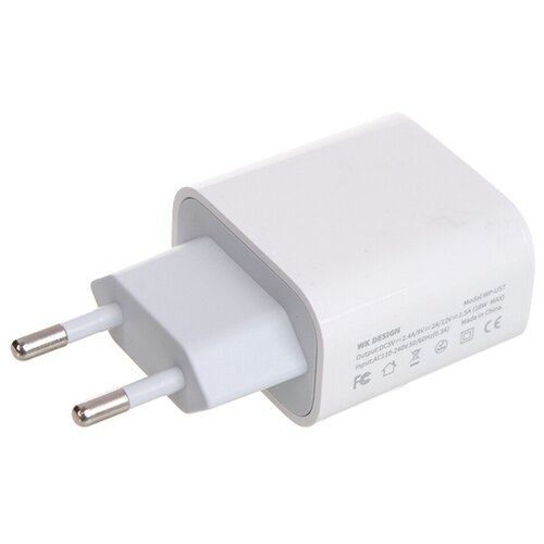 Зарядное устройство WK Maxspeed Series Charger WP-U57 USB QC 3.0 White 0L-MG-WF234