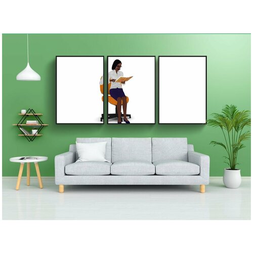 фото Набор модулных постеров для интерьера "учитель, образование, педагог" 60x90 см. в тубусе, без рамки lotsprints