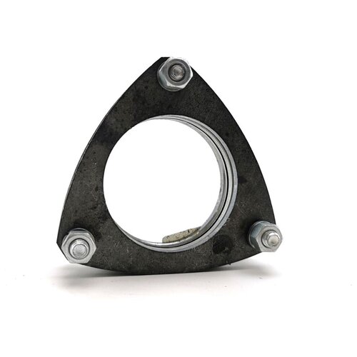 Фланец глушителя треугольный под трубу d- 63 мм. с прокладкой и болтами