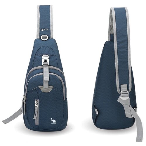 Сумка кросс-боди OIWAS, фактура гладкая, синий