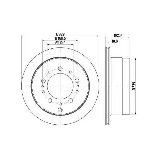 фото Диск тормозной | зад | nisshinbo nd1042k