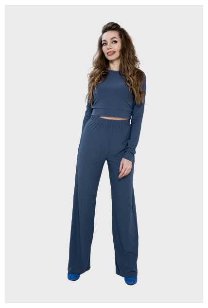 Костюм MaRuD, брюки, повседневный стиль, прилегающий силуэт, размер 48, синий
