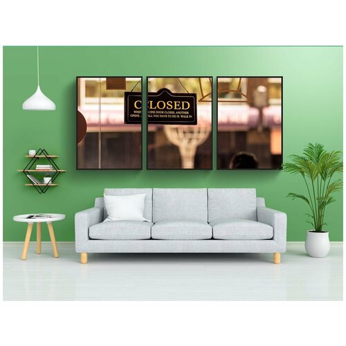 фото Набор модулных постеров для интерьера "знак, закрыть, символ" 60x90 см. в тубусе, без рамки lotsprints