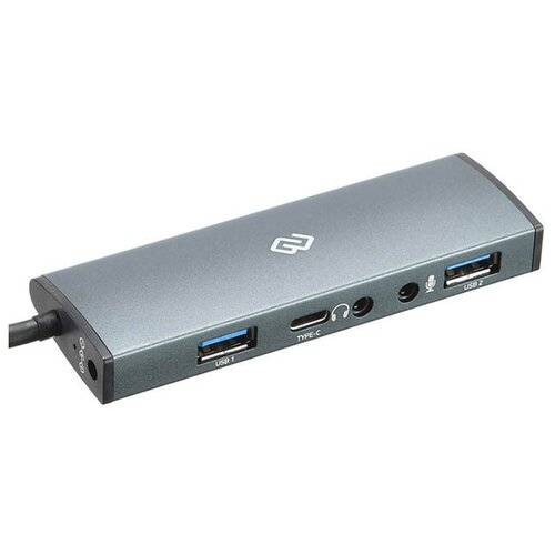 Хаб USB Digma 2 Ports USB 3.0 Grey HUB-2U3.0CH-UC-G