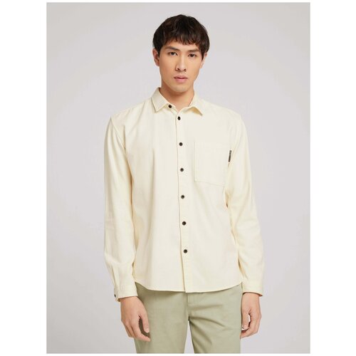 Рубашка Tom Tailor для мужчин бежевая, размер XXL (54) рубашка tom tailor denim tom tailor denim to793ewexgd6