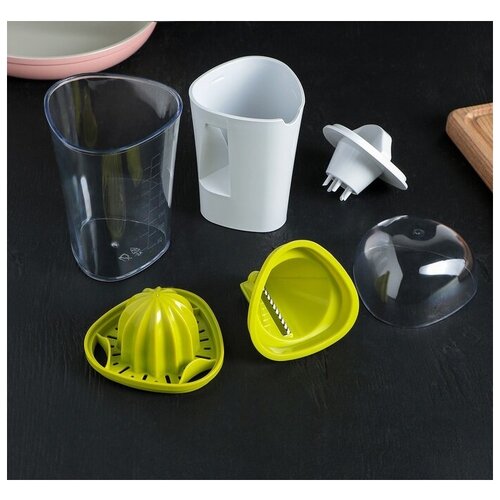 Овощерезка спиральная/соковыжималка с контейнером, 2 в 1