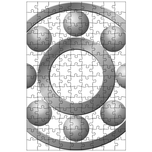 фото Магнитный пазл 27x18см."мячи, подшипники, двигатели" на холодильник lotsprints