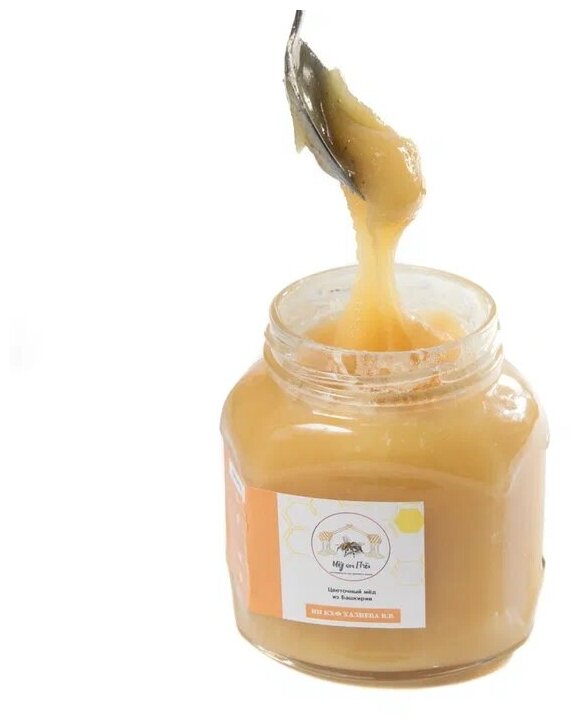 Мед цветочный из Башкирии "Мёд от пчёл", 500 гр - фотография № 3