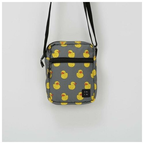 фото Сумка, отдел на молнии, наружный карман, цвет хаки, "уточки" zain