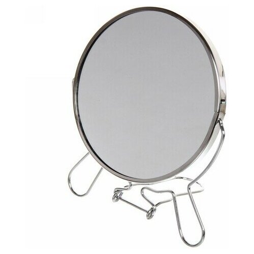 Купить Зеркало настольное в металлической оправе «Модерн» круг, двухстороннее d11, 5см, Восток