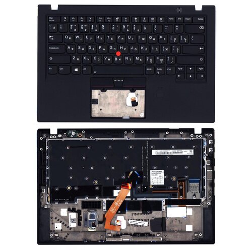 Клавиатура для ноутбука Lenovo 01HY068 черная с черным топкейсом 8830₽