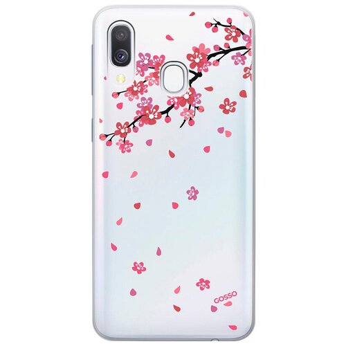 фото Ультратонкий силиконовый чехол-накладка для huawei y6 (2019) / honor 8a / honor 8a pro с 3d принтом "sakura" gosso