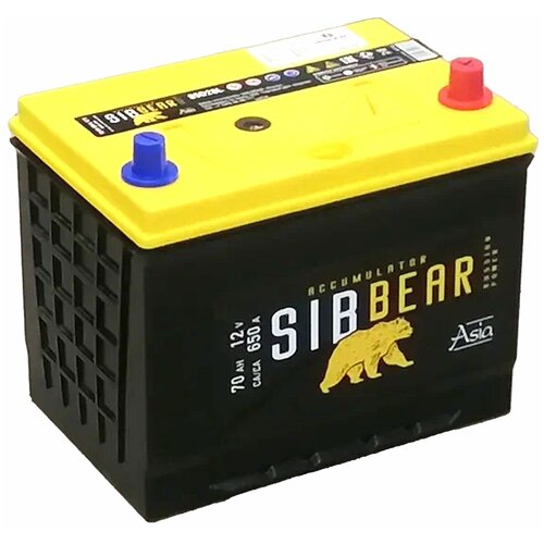 Аккумулятор автомобильный SIBBEAR ASIA 85D26L 70 А*ч о. п 260х175х225 Обратная полярность