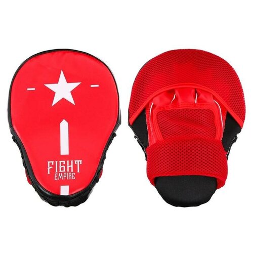 FIGHT EMPIRE Лапа боксёрская FIGHT EMPIRE, 1 шт, цвет красный/чёрный