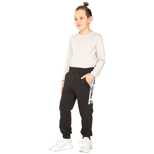 фото Брюки karamelli черные для мальчика размер 140 карамелли