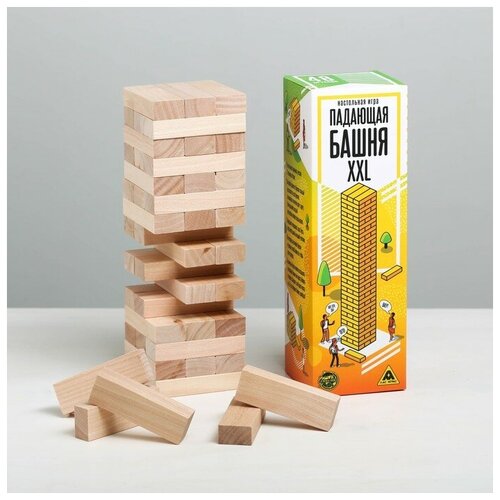 Падающая башня ЛАС ИГРАС XXL, 48 брусков, (аналог дженга Jenga) настольная игра лас играс падающая башня umo аналог дженга jenga