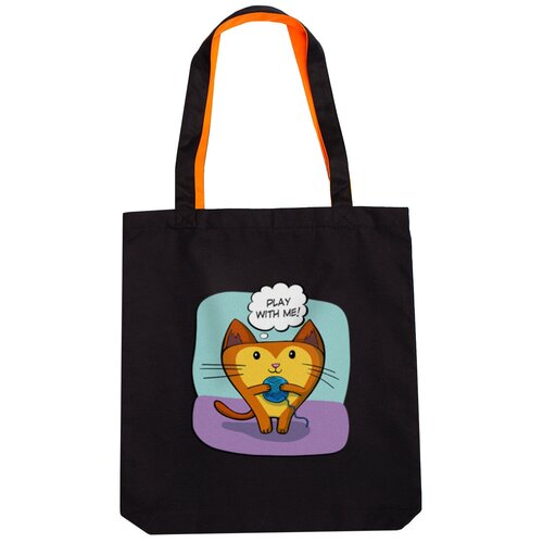 фото Сумка шоппер , фактура гладкая, черный sewing things