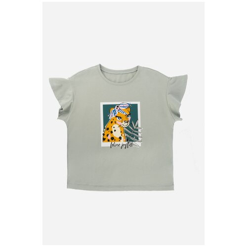 Хлопковая футболка Ennergiia 21-14002П-Э Серый 140