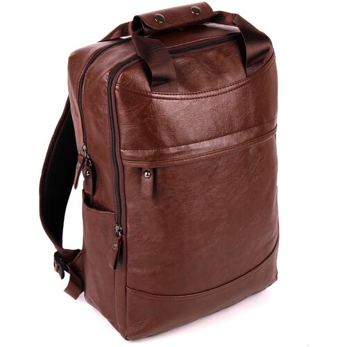 фото Сумка-рюкзак мужской универсальный 959 коричневый рюкзак vollands