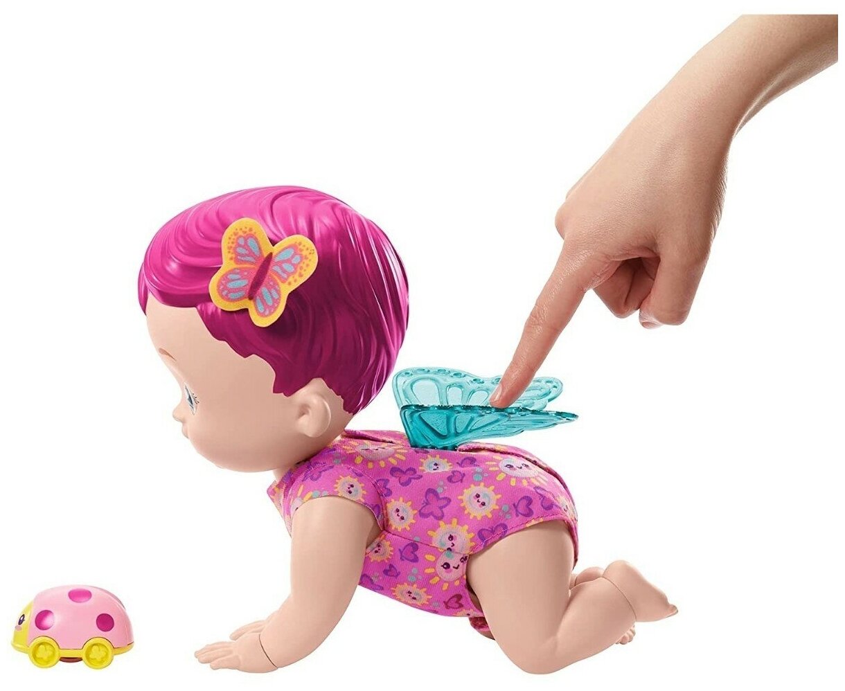 My Garden Baby Интерактивный пупс "Ползком к приключениям" с розовыми волосами - фото №2