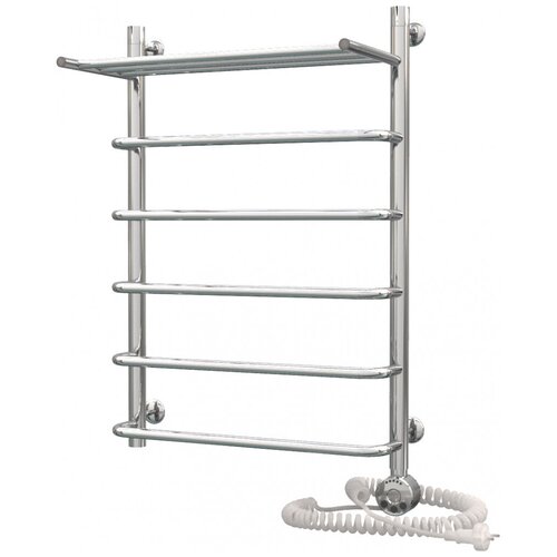 Электрический полотенцесушитель Роснерж Скоба L202100 70x60 с полкой, правый ТЭН