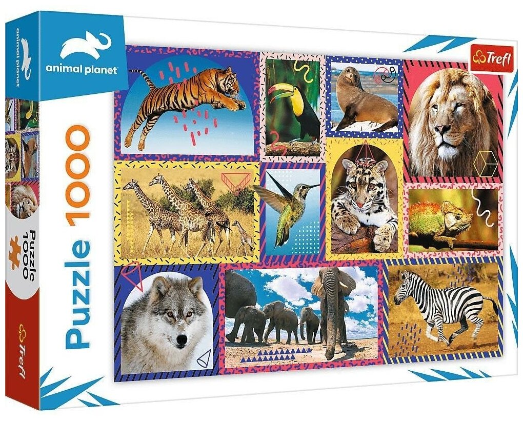 Пазлы Trefl Animal planet Puzzle Дикая природа коллаж 1000 деталей 10673 3+