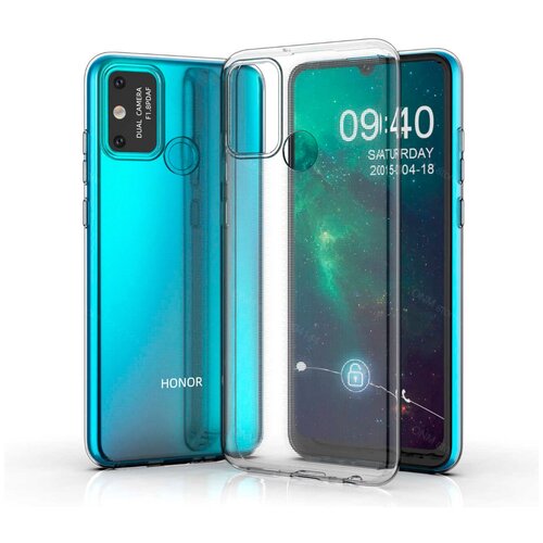 Чехол силиконовый для Huawei Honor 9A / TPU, прозрачный /