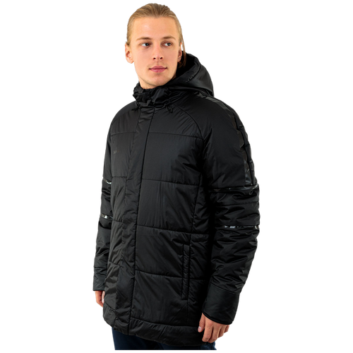 фото Куртка 2k sport, силуэт прямой, карманы, несъемный капюшон, регулируемый капюшон, ветрозащитная, водонепроницаемая, утепленная, размер xl, черный
