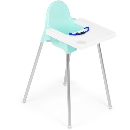 фото Пластиковый стульчик для кормления, голубой альтернатива