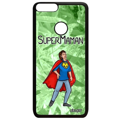 фото Противоударный чехол на мобильный // huawei p smart 2018 // "супермама" комичный смешной, utaupia, светло-зеленый