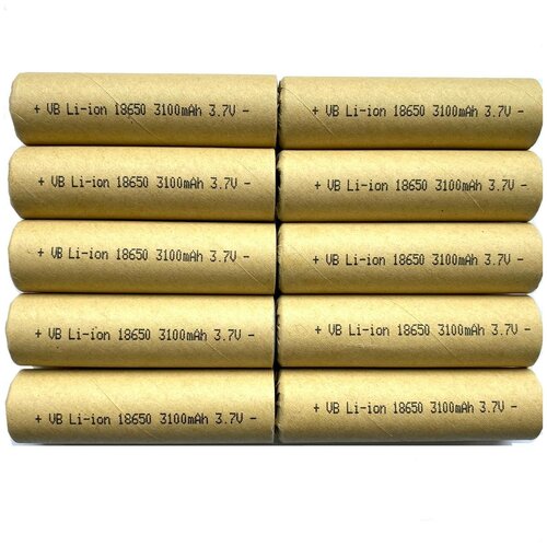 Высокотоковый (9.3A) Аккумулятор QStar Li-Ion 18650 3100МАч 3.7 В (комплект 10 шт)