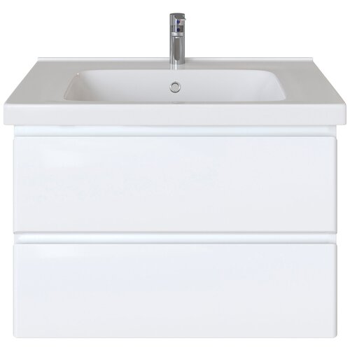 фото Тумба для ванной комнаты sanstar arista 80 с раковиной, подвесная, шхвхг:80х55х47