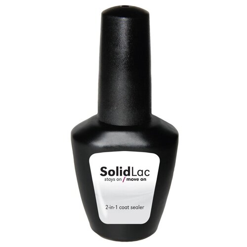 Nail Creation SolidLac 2in1 coat sealer/ Базовое и верхнее покрытие для гель- лака два в одном, 15 мл