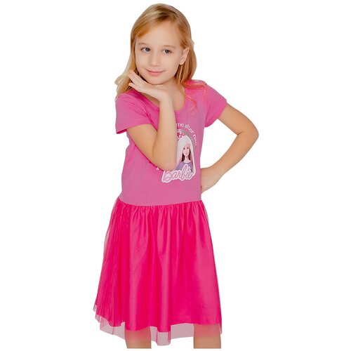 Платье для девочки BARBIE/Барби, 110см, фуксия