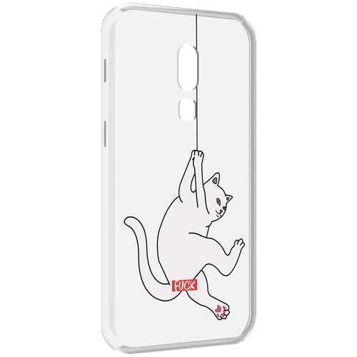 Чехол MyPads котяра-на-веревке для Meizu V8 задняя-панель-накладка-бампер чехол mypads модный котяра детский для meizu v8 задняя панель накладка бампер