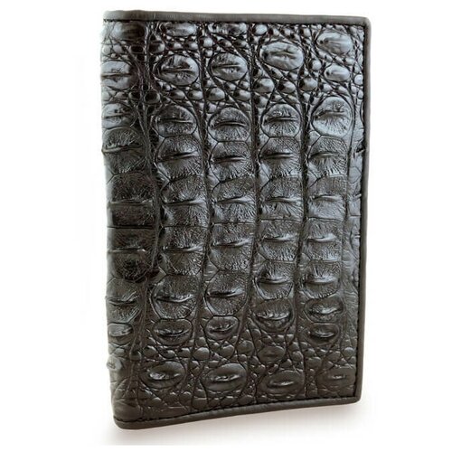 фото Обложка exotic leather, натуральная кожа, отделение для паспорта, черный