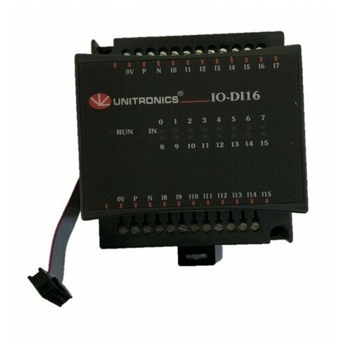 IO-DI16 Модуль дискретного ввода 16DI, 24VDC Unitronics io ai4 ao2 аналоговый модуль 4ai 2ao unitronics