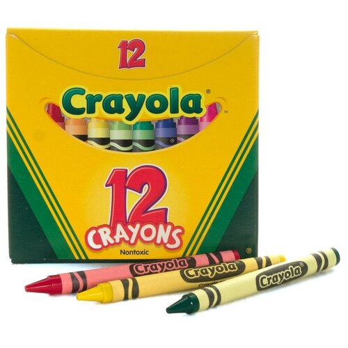 Мелки Crayola восковые, разноцветные, 12 шт.