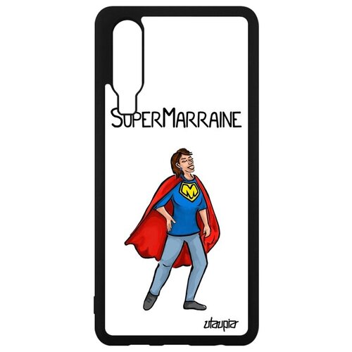 фото Красивый чехол для мобильного // huawei p30 // "суперкрестная" комичный мама, utaupia, белый