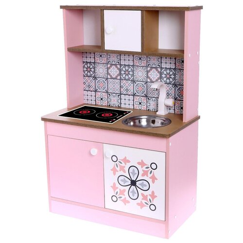 Купить ZABIAKA Набор игровой мебели «Детская кухня Розовая плитка», розовый, дерево