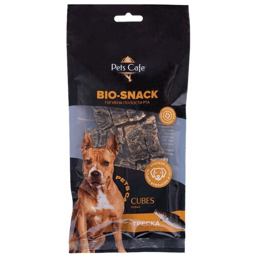 Pets Cafe Лакомство BIO-SNACK Cubes кубики для гигиены полости рта Треска д/собак, 50 г