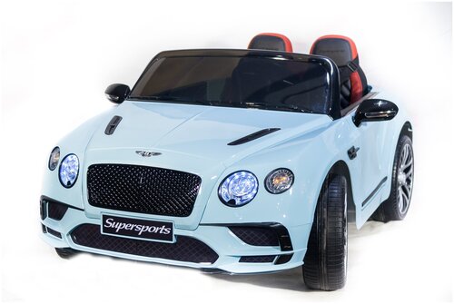 Детский электромобиль Bentley Continental Supersports Двухместный Голубой