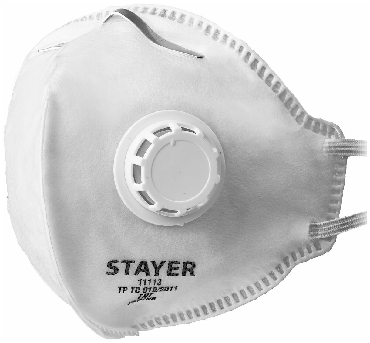 Плоская полумаска фильтрующая STAYER FV-80 FFP1 с клапаном _z01 (11113_z01)