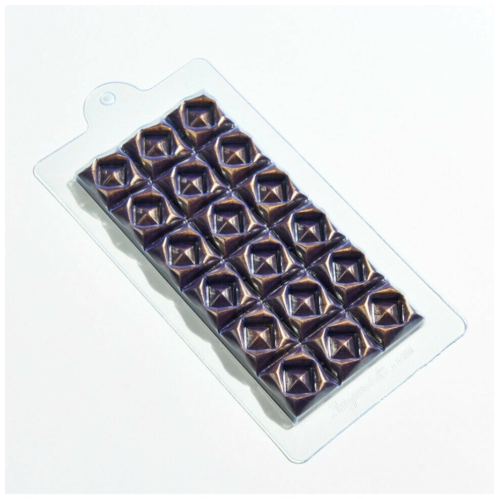 Шоколад Квадратики форма из толстого ПВХ для шоколада - фотография № 2