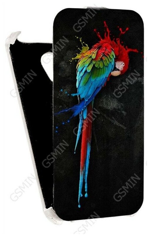 Кожаный чехол для Micromax Q380 Canvas Spark Aksberry Protective Flip Case (Белый) (Дизайн 152)