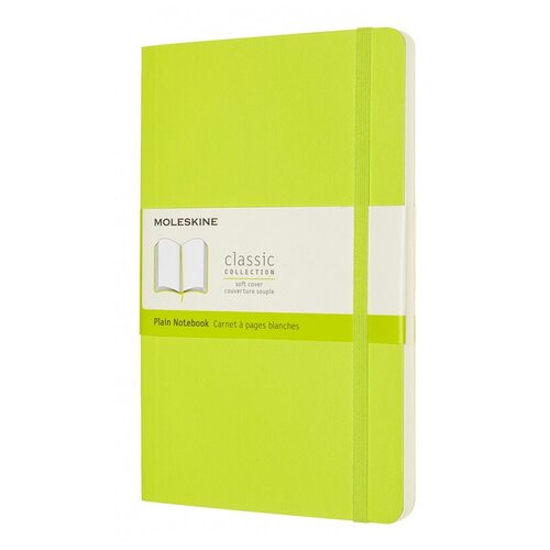 Блокнот Moleskine CLASSIC SOFT QP618C2 Large 130х210мм 240стр. нелинованный мягкая обложка лайм