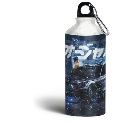 фото Бутылка спортивная/туристическая фляга машина киберпанк лада неон - 381 brutbottle