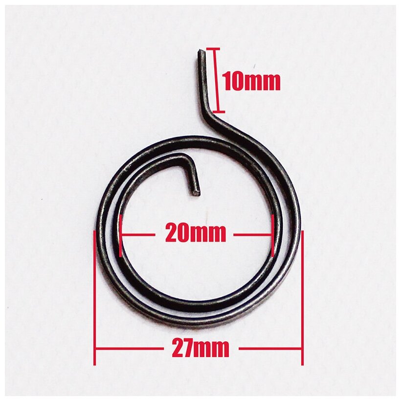 Возвратные пружины для дверных ручек два оборота плоские 10 шт в комплекте.