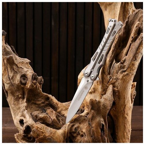 Нож-бабочка Шершень сталь - 420, рукоять - сталь, 21 см миниатюрный нож сувенир egret сталь sandvik12с27 рукоять 7075 hard aluminium